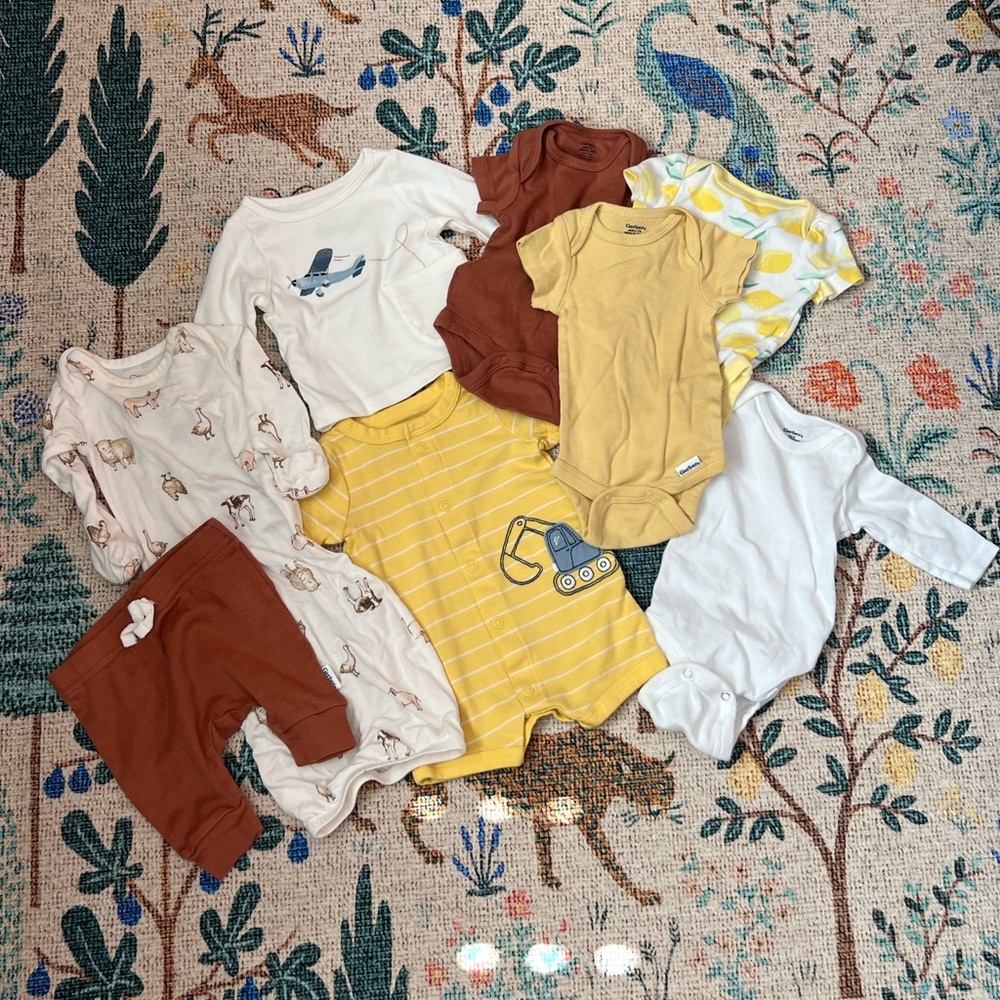 Baby Boy Onesie & Pants Bundle - Newborn-3 Months Sizes